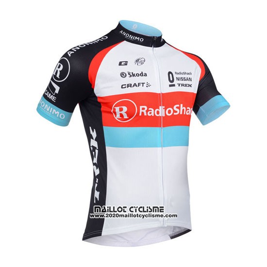 2013 Maillot Ciclismo Radioshack Blanc et Noir Manches Courtes et Cuissard