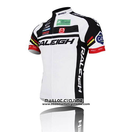 2013 Maillot Ciclismo Raleigh Noir et Blanc Manches Courtes et Cuissard