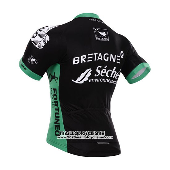 2015 Maillot Ciclismo Seche Noir et Vert Manches Courtes et Cuissard