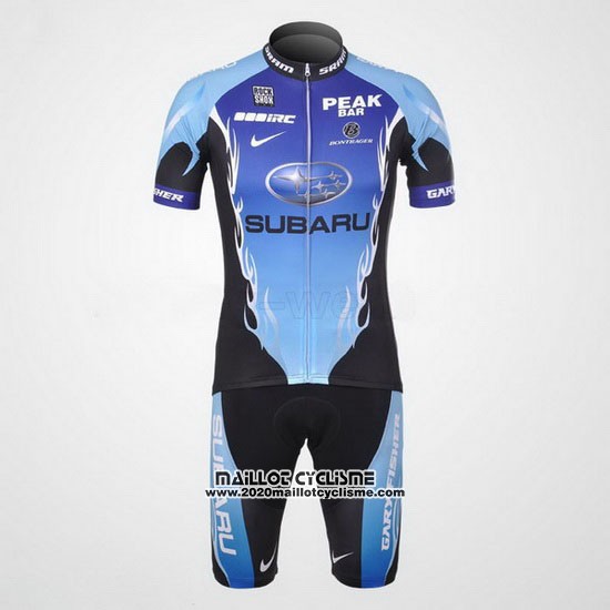 2011 Maillot Ciclismo Subaru Azur et Noir Manches Courtes et Cuissard