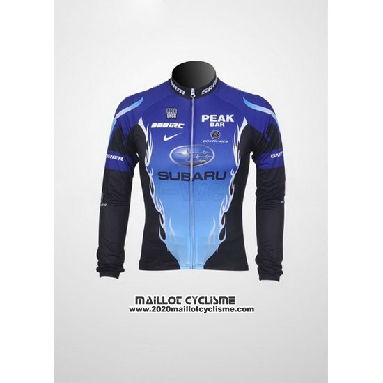 2011 Maillot Ciclismo Subaru Azur et Noir Manches Longues et Cuissard
