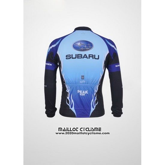 2011 Maillot Ciclismo Subaru Azur et Noir Manches Longues et Cuissard