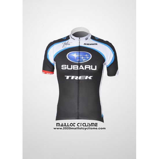 2011 Maillot Ciclismo Subaru Blanc et Noir Manches Courtes et Cuissard