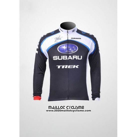 2011 Maillot Ciclismo Subaru Blanc et Noir Manches Longues et Cuissard