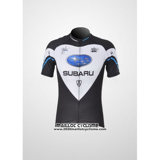 2011 Maillot Ciclismo Subaru Noir et Blanc Manches Courtes et Cuissard