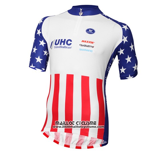 2016 Maillot Ciclismo United Healthcare Rouge et Blanc Manches Courtes et Cuissard