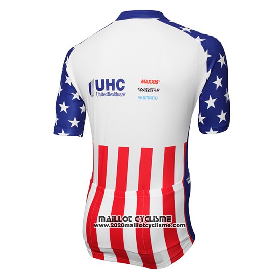 2016 Maillot Ciclismo United Healthcare Rouge et Blanc Manches Courtes et Cuissard
