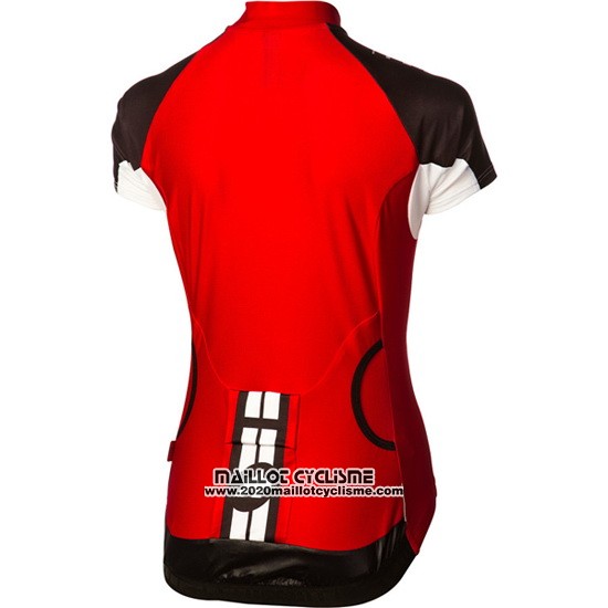 2016 Maillot Ciclismo Femme Assos Noir et Rouge Manches Courtes et Cuissard
