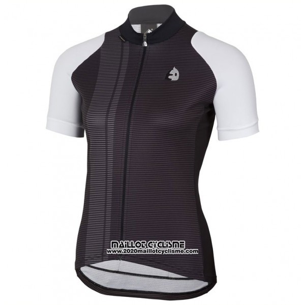 2017 Maillot Ciclismo Femme Etxeondo Neo Noir et Blanc Manches Courtes et Cuissard