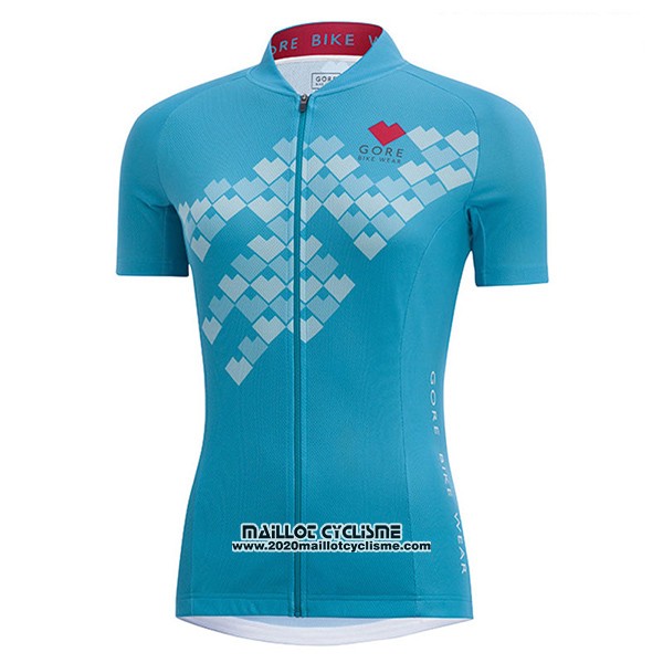 2017 Maillot Ciclismo Femme Gore Element Digi Cereste Manches Courtes et Cuissard