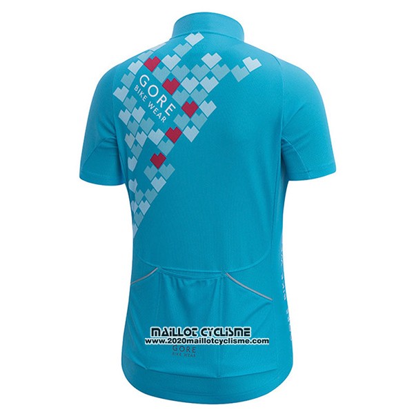 2017 Maillot Ciclismo Femme Gore Element Digi Cereste Manches Courtes et Cuissard