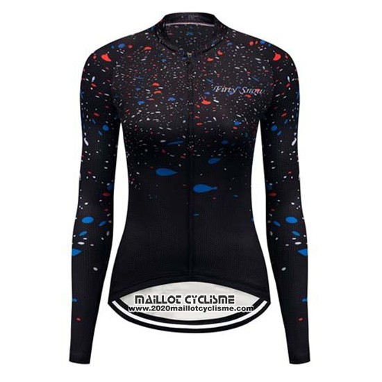 2019 Maillot Ciclismo Femme Delle Cielo Stellato Manches Longues et Cuissard