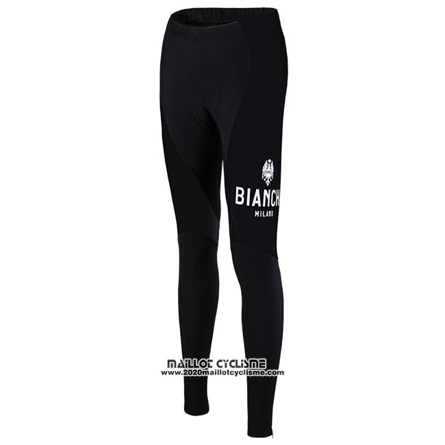 Maillot Ciclismo Femme Bianchi Milano Cornedo Noir Rose Manches Longues et Cuissard