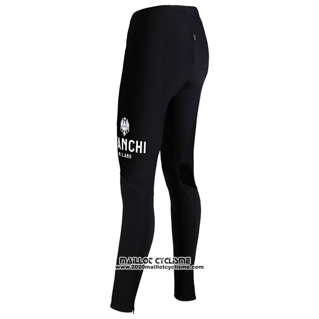 Maillot Ciclismo Femme Bianchi Milano Cornedo Noir Rose Manches Longues et Cuissard