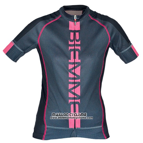 2017 Maillot Ciclismo Femme Biemme Poison Noir Manches Courtes et Cuissard