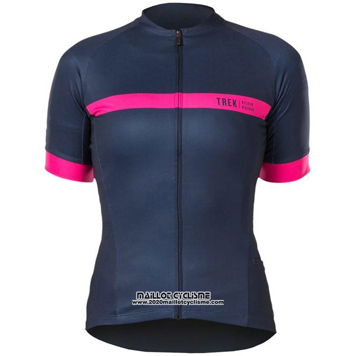 2020 Maillot Cyclisme Femme Bontrage Fuchsia Fonce Bleu Manches Courtes et Cuissard