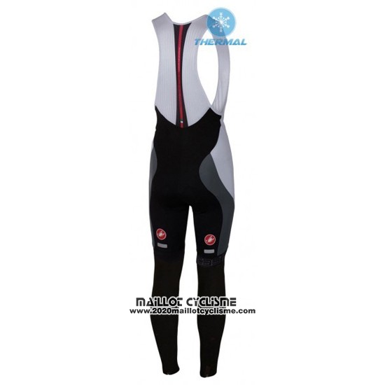 2016 Maillot Ciclismo Femme Castelli Blanc et Rouge Manches Longues et Cuissard