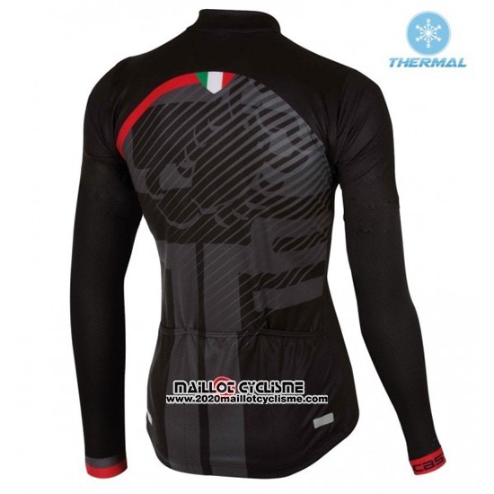 2016 Maillot Ciclismo Femme Castelli Noir et Rouge Manches Longues et Cuissard