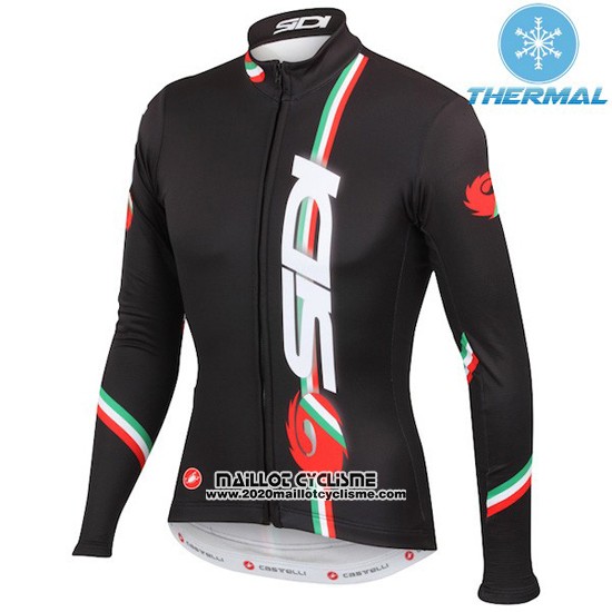 2016 Maillot Ciclismo Femme Castelli Profond Noir Manches Longues et Cuissard