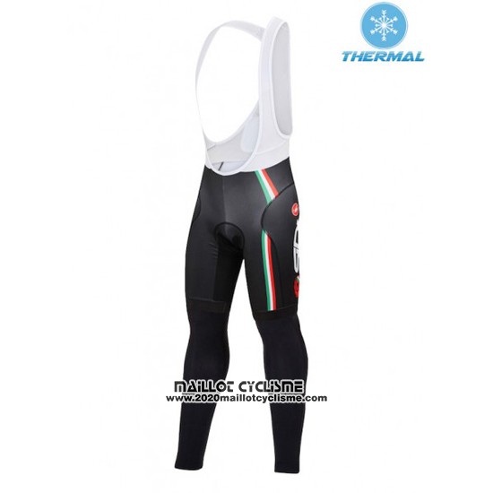 2016 Maillot Ciclismo Femme Castelli Profond Noir Manches Longues et Cuissard