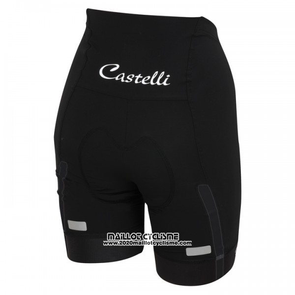 2017 Maillot Ciclismo Femme Castelli Bleu Clair Manches Courtes et Cuissard