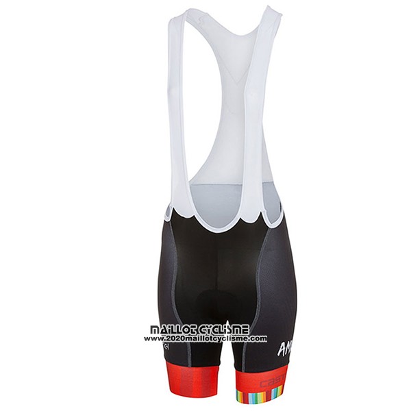 2017 Maillot Ciclismo Femme Castelli Maratona Rouge et Blanc Manches Courtes et Cuissard