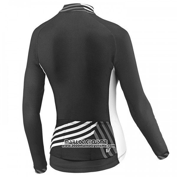 2017 Maillot Ciclismo Femme Liv Noir et Blanc Manches Longues et Cuissard