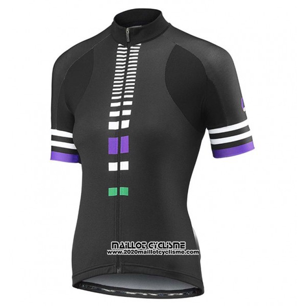 2017 Maillot Ciclismo Femme Liv Zebra Noir Manches Courtes et Cuissard