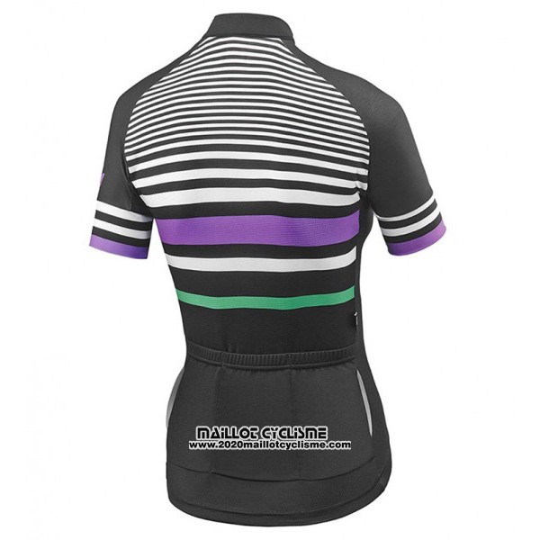 2017 Maillot Ciclismo Femme Liv Zebra Noir Manches Courtes et Cuissard
