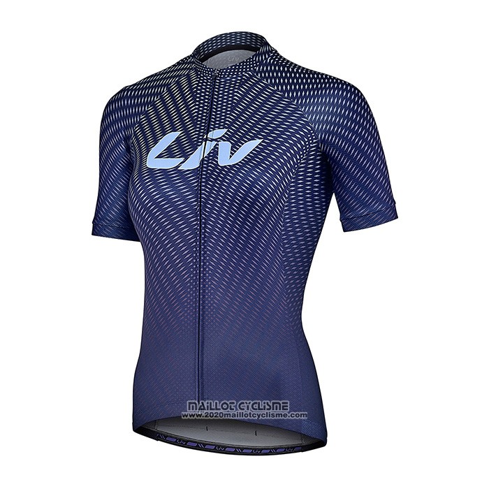 2022 Maillot Cyclisme Femme Liv Profond Bleu Manches Courtes et Cuissard