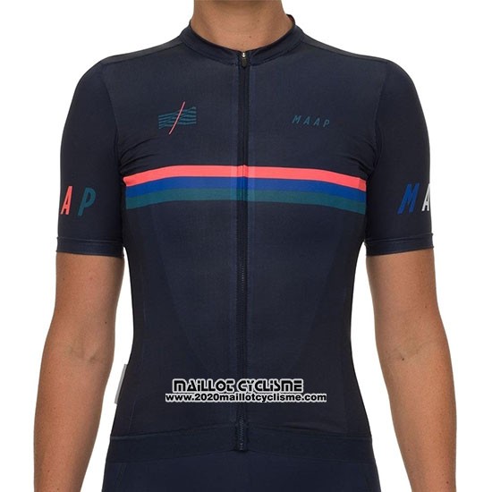 2019 Maillot Ciclismo Femme MAAP Nationals Noir Manches Courtes et Cuissard