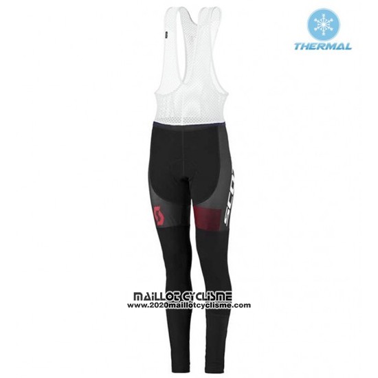 2016 Maillot Ciclismo Femme Scott Blanc et Noir Manches Longues et Cuissard