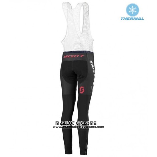 2016 Maillot Ciclismo Femme Scott Blanc et Noir Manches Longues et Cuissard