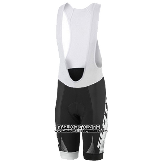2016 Maillot Ciclismo Femme Scott Noir et Gris Manches Courtes et Cuissard