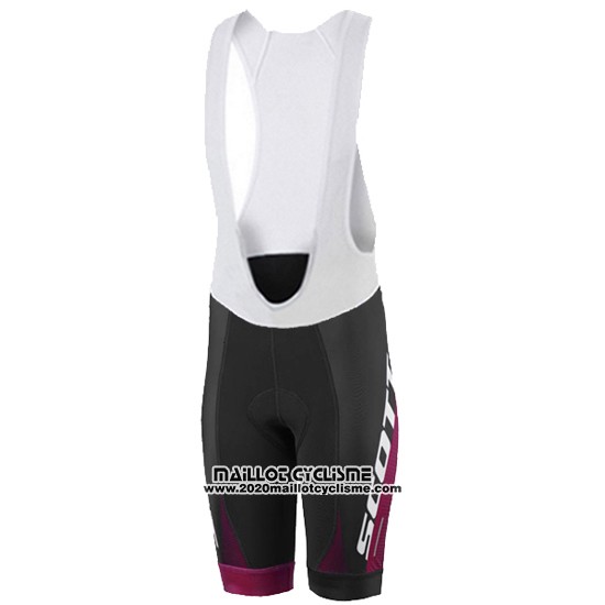 2016 Maillot Ciclismo Femme Scott Rouge et Blanc Manches Courtes et Cuissard