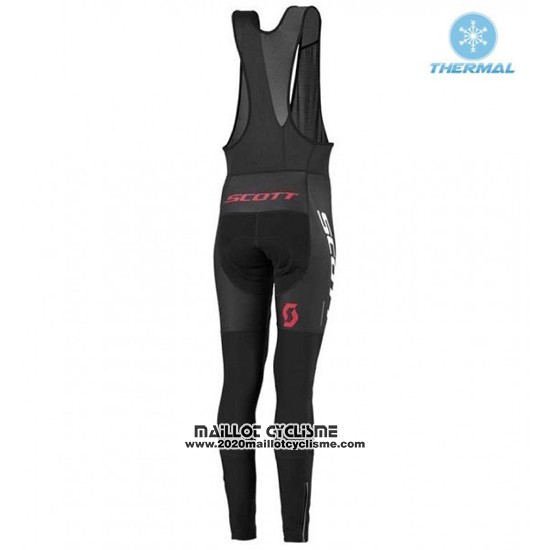 2016 Maillot Ciclismo Femme Scott Rouge et Noir Manches Longues et Cuissard