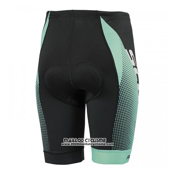 2017 Maillot Ciclismo Femme Scott Noir et Vert Manches Courtes et Cuissard