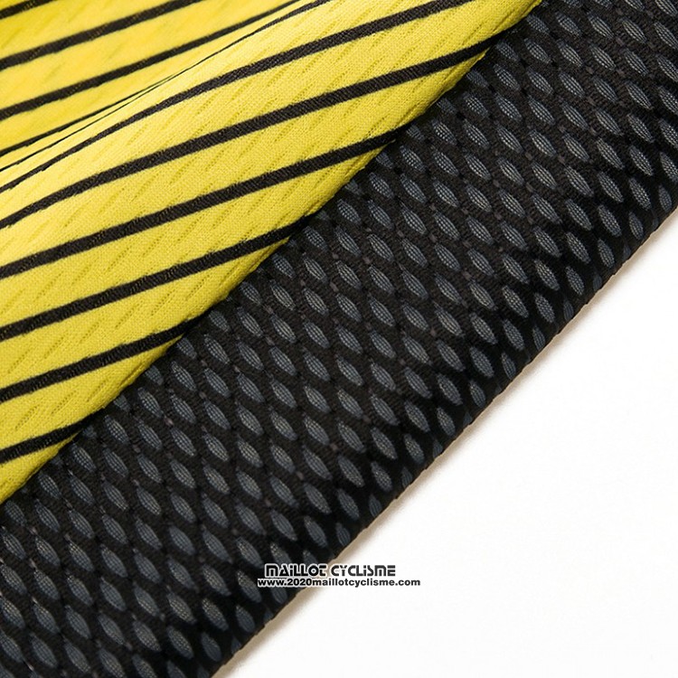 2018 Maillot Ciclismo Scott Noir et Jaune Manches Courtes et Cuissard