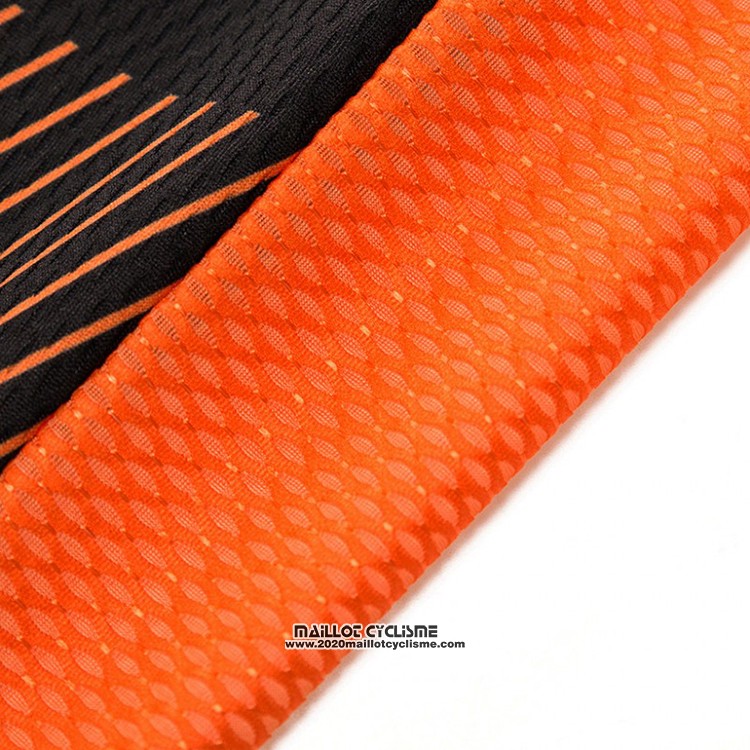 2018 Maillot Ciclismo Scott Orange et Noir Manches Courtes et Cuissard