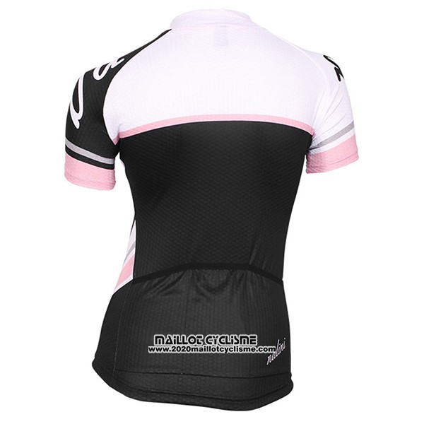 2017 Maillot Ciclismo Femme Nalini Blanc et Noir Manches Courtes et Cuissard