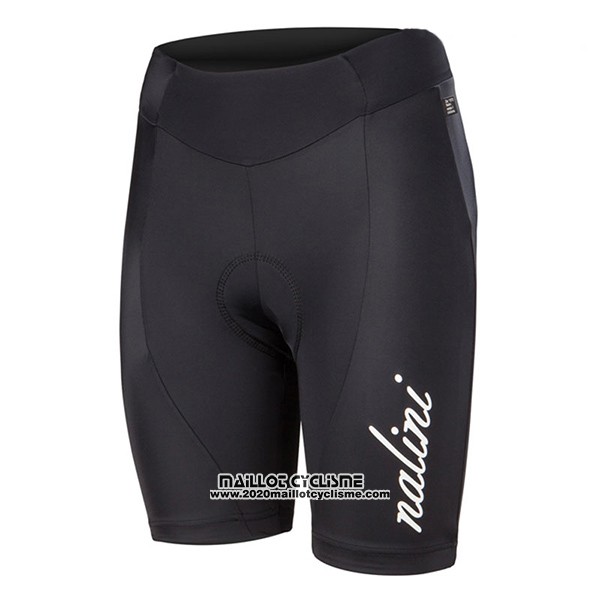 2017 Maillot Ciclismo Femme Nalini Blanc et Noir Manches Courtes et Cuissard