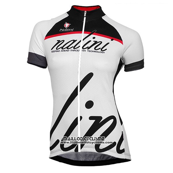 2017 Maillot Ciclismo Femme Nalini Classic Blanc Manches Courtes et Cuissard