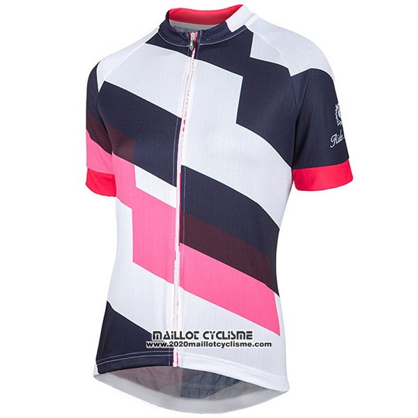 2017 Maillot Ciclismo Femme Nalini Stripe Rose et Noir Manches Courtes et Cuissard