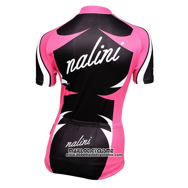 2017 Maillot Ciclismo Femme Nalini Verona Rouge et Noir Manches Courtes et Cuissard