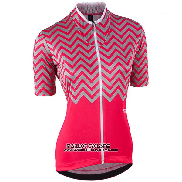 2017 Maillot Ciclismo Femme Nalini Wave Rouge Manches Courtes et Cuissard