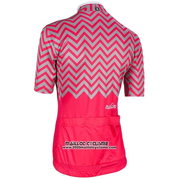 2017 Maillot Ciclismo Femme Nalini Wave Rouge Manches Courtes et Cuissard