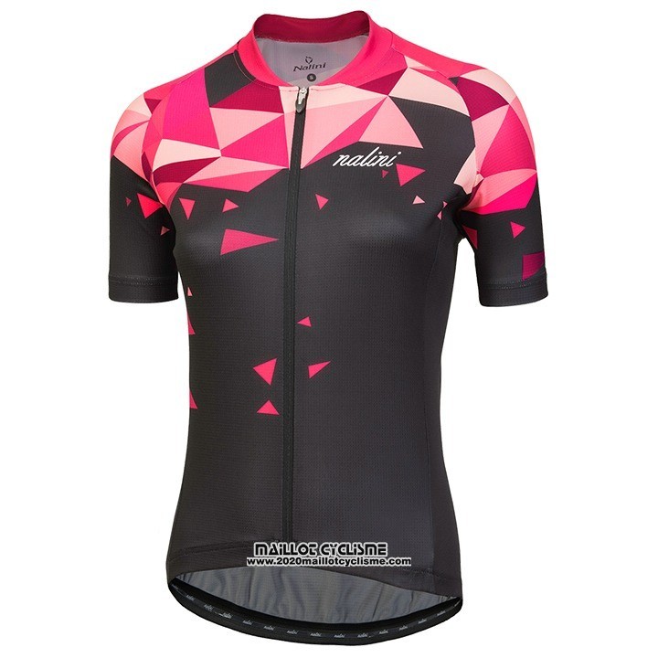 2018 Maillot Ciclismo Femme Nalini Chic Rouge Manches Courtes et Cuissard
