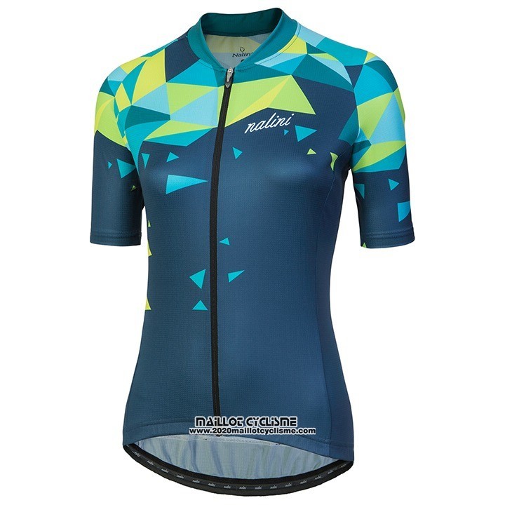 2018 Maillot Ciclismo Femme Nalini Chic Vert Manches Courtes et Cuissard