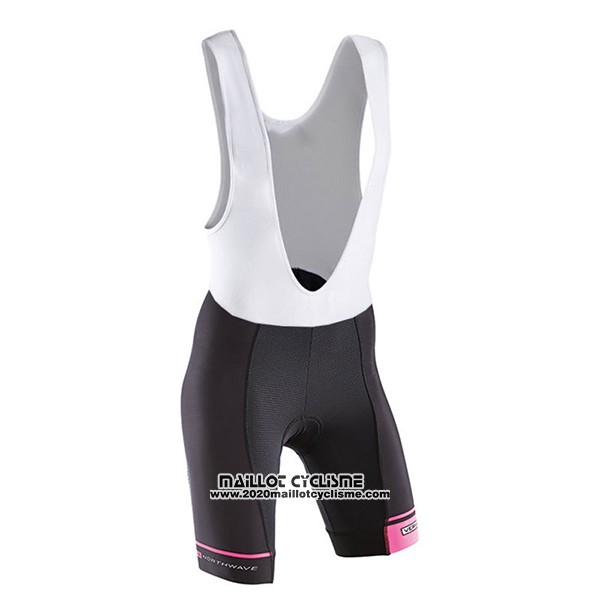 2017 Maillot Ciclismo Femme Northwave Noir et Bleu Manches Courtes et Cuissard