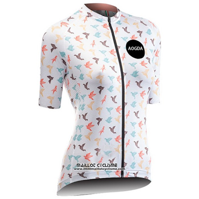 2020 Maillot Ciclismo Femme Northwave Blanc Manches Courtes et Cuissard